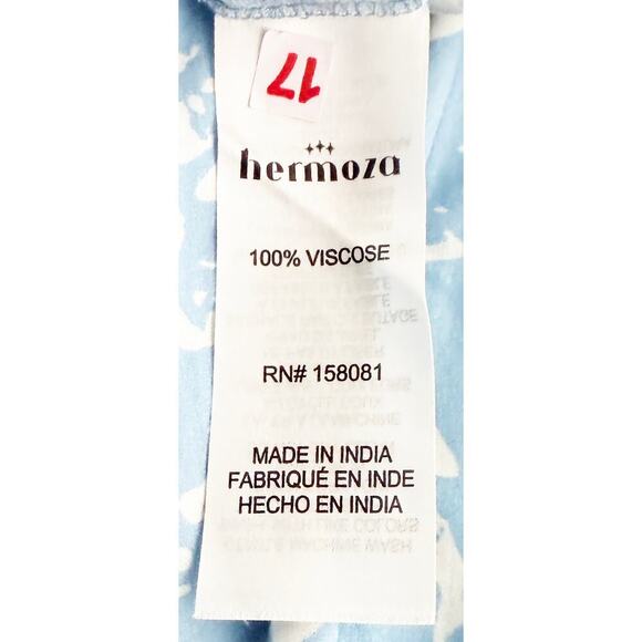 Hermoza Women's Nora India Wide Leg Cover Up Pants In Sea Blue White Sand Dollar - Picture 8 of 9